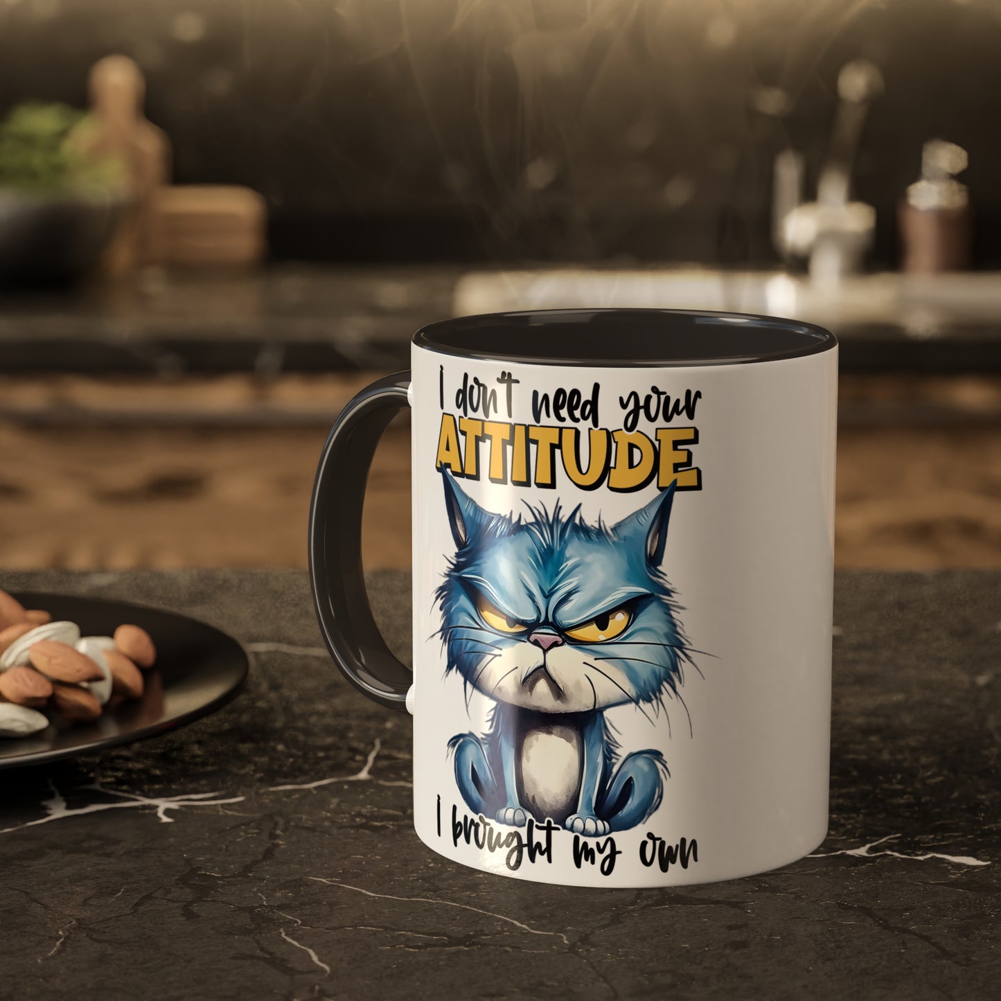 Cat Attitude, Funny Designs Colorful Mugs, 11oz