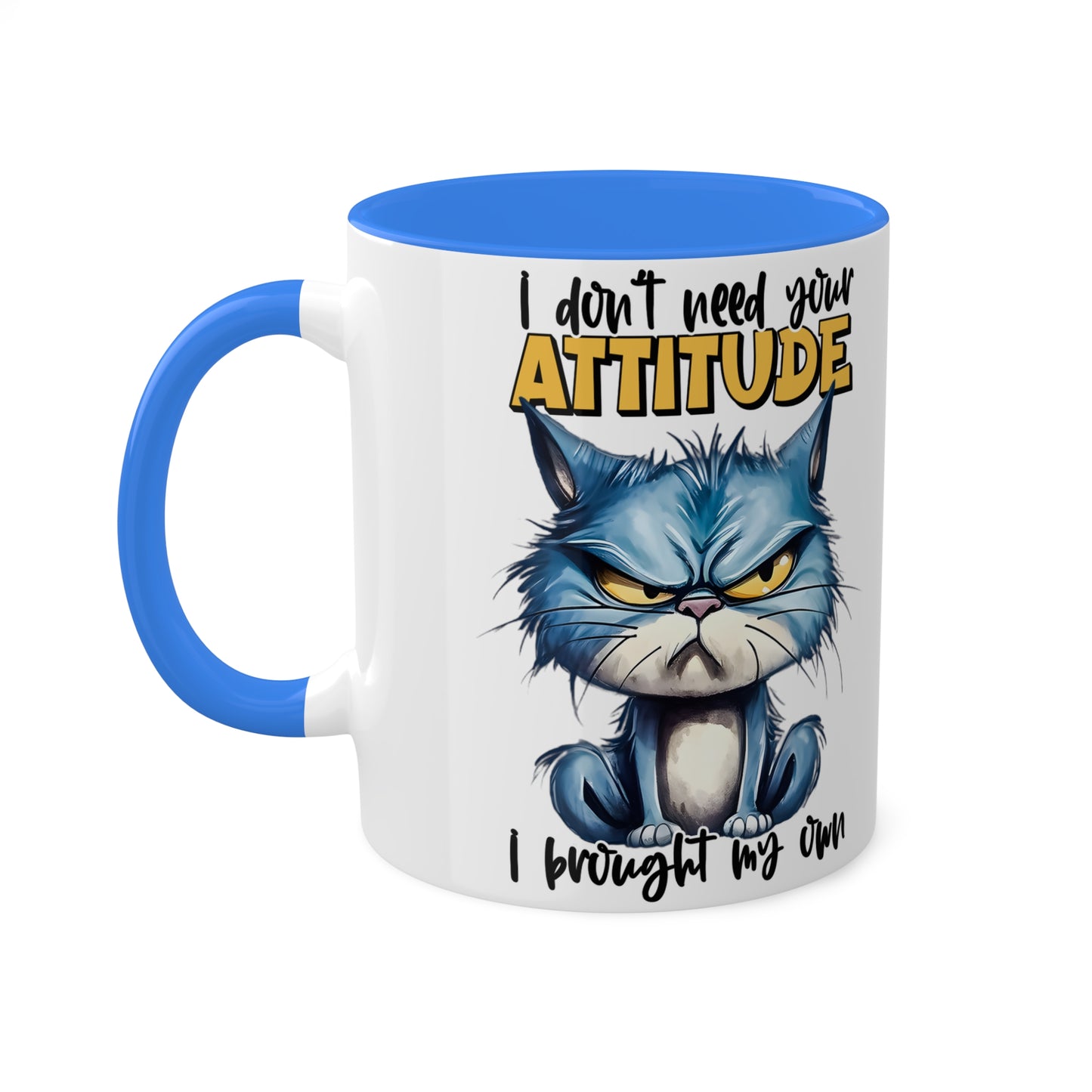 Cat Attitude, Funny Designs Colorful Mugs, 11oz