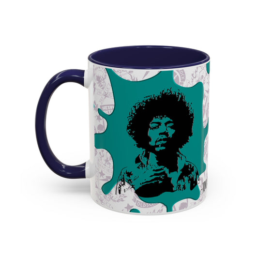 Jimi Hendrix Accent Coffee Mug, 11oz