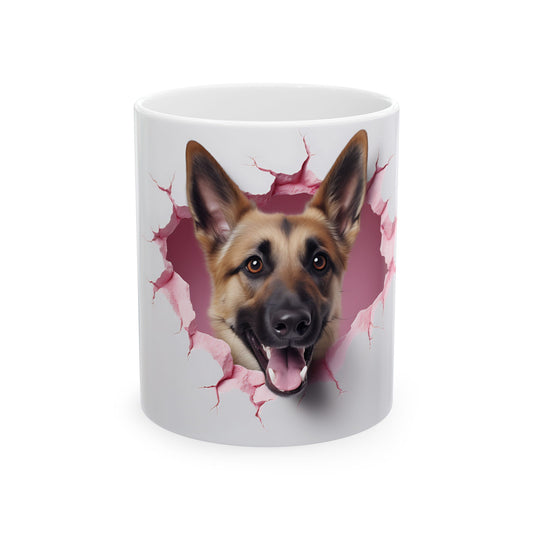 German Sheppard Ceramic Mug, 11oz