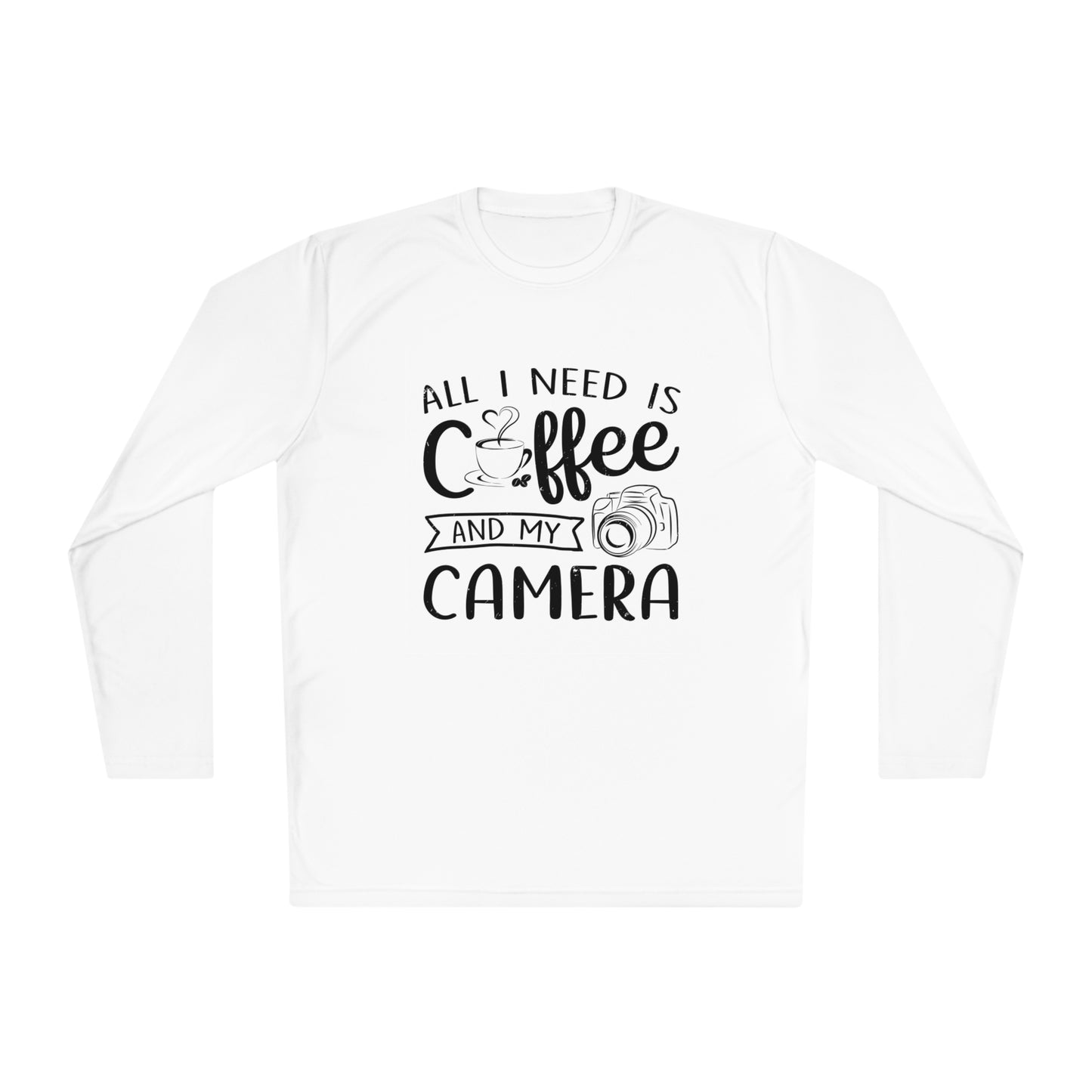 Coffee and Camera Unisex Lightweight Long Sleeve Tee