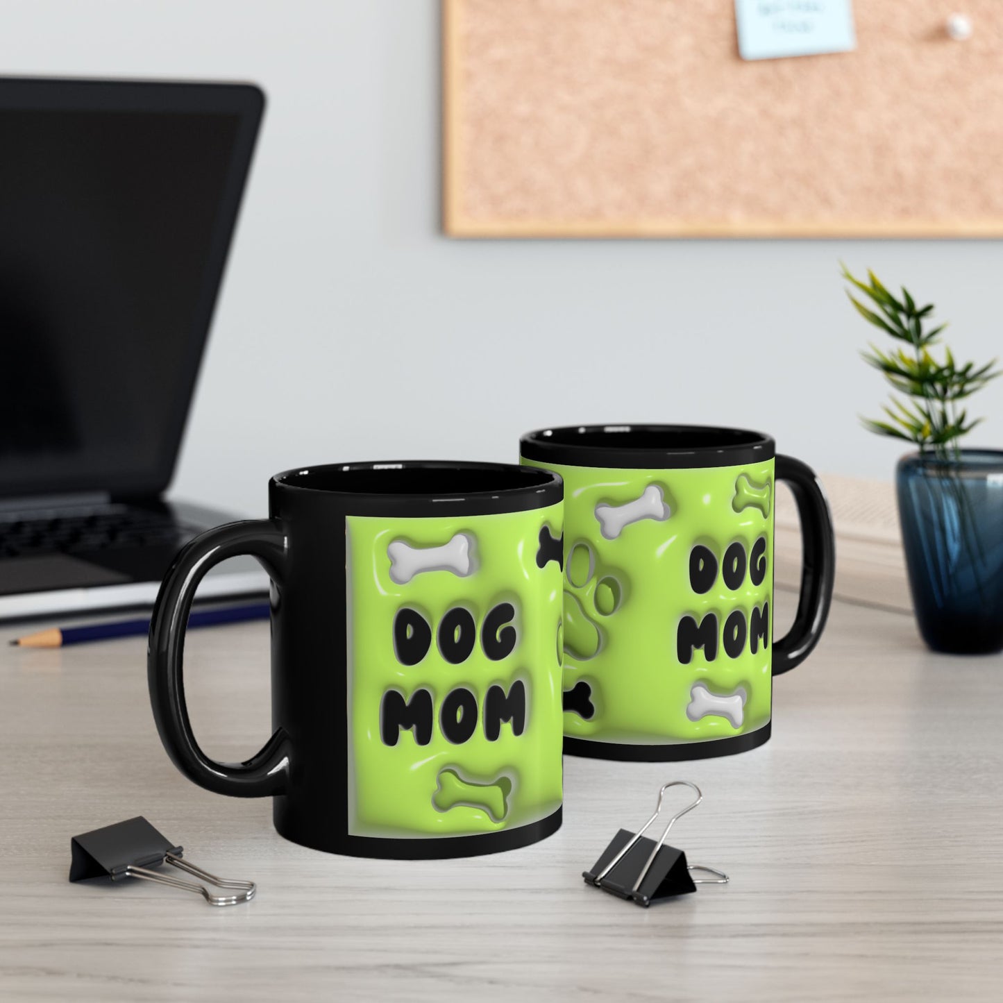 Dog Mom Black Mug (11oz, 15oz)