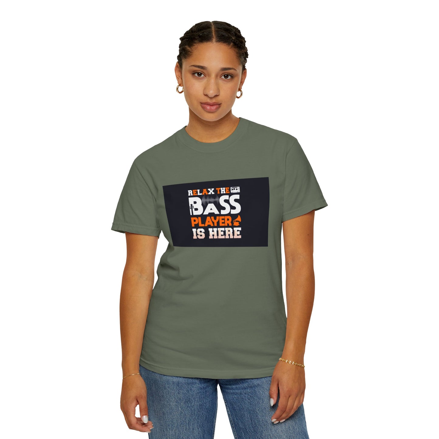 Bass player is here Unisex Garment-Dyed T-shirt