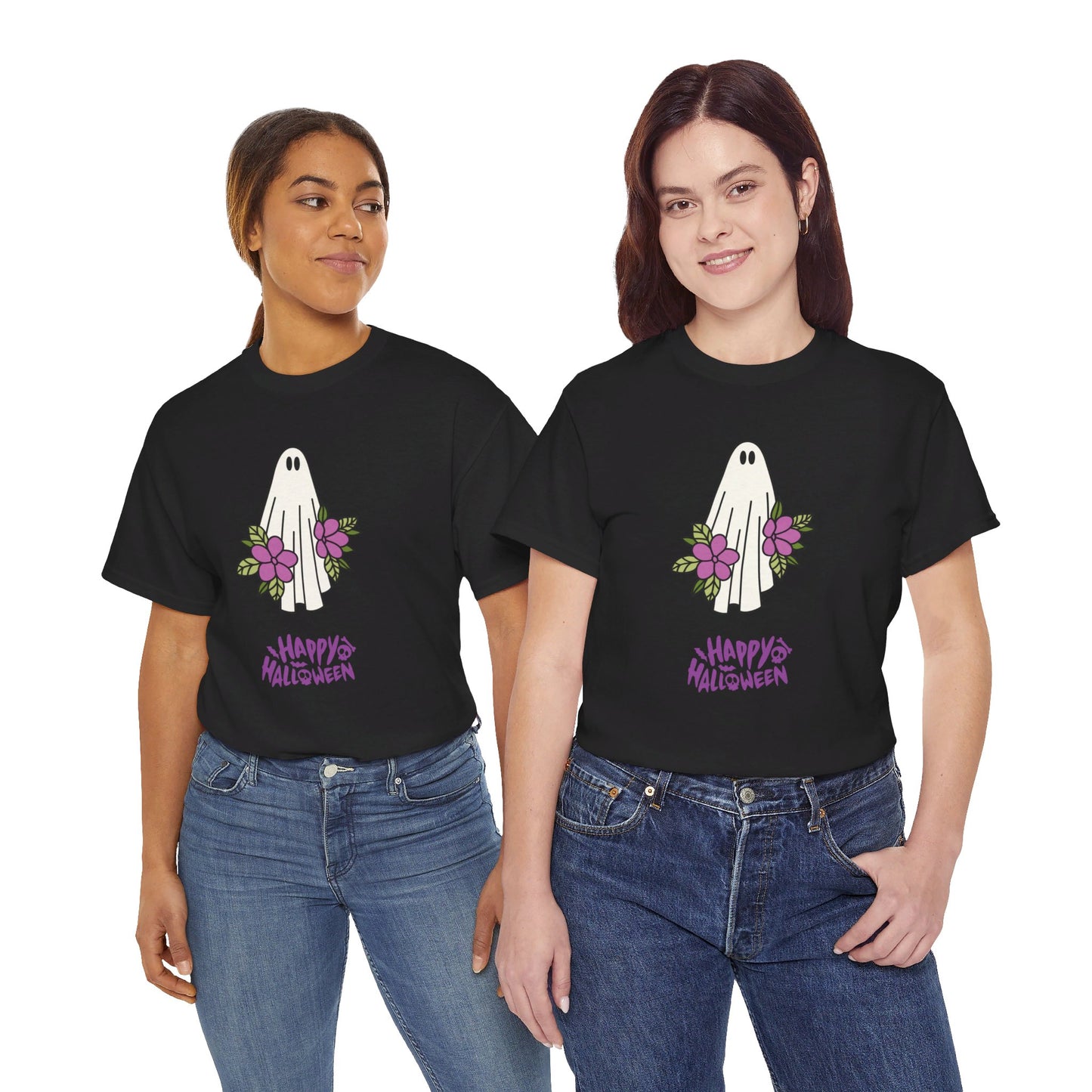 Happy Halloween Girls Unisex Heavy Cotton Tee