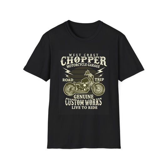 Chopper Motorcycle Unisex Softstyle T-Shirt