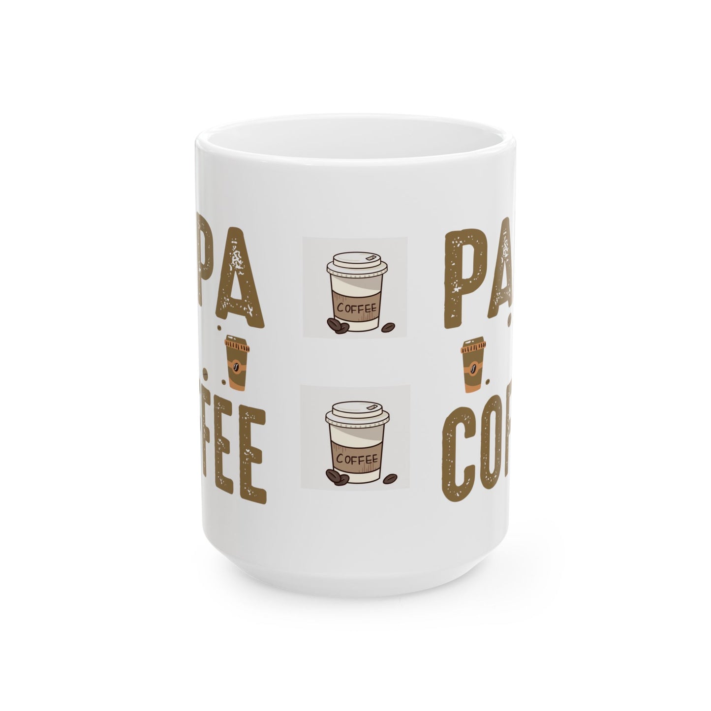 Papa Coffee Ceramic Mug, (11oz, 15oz)