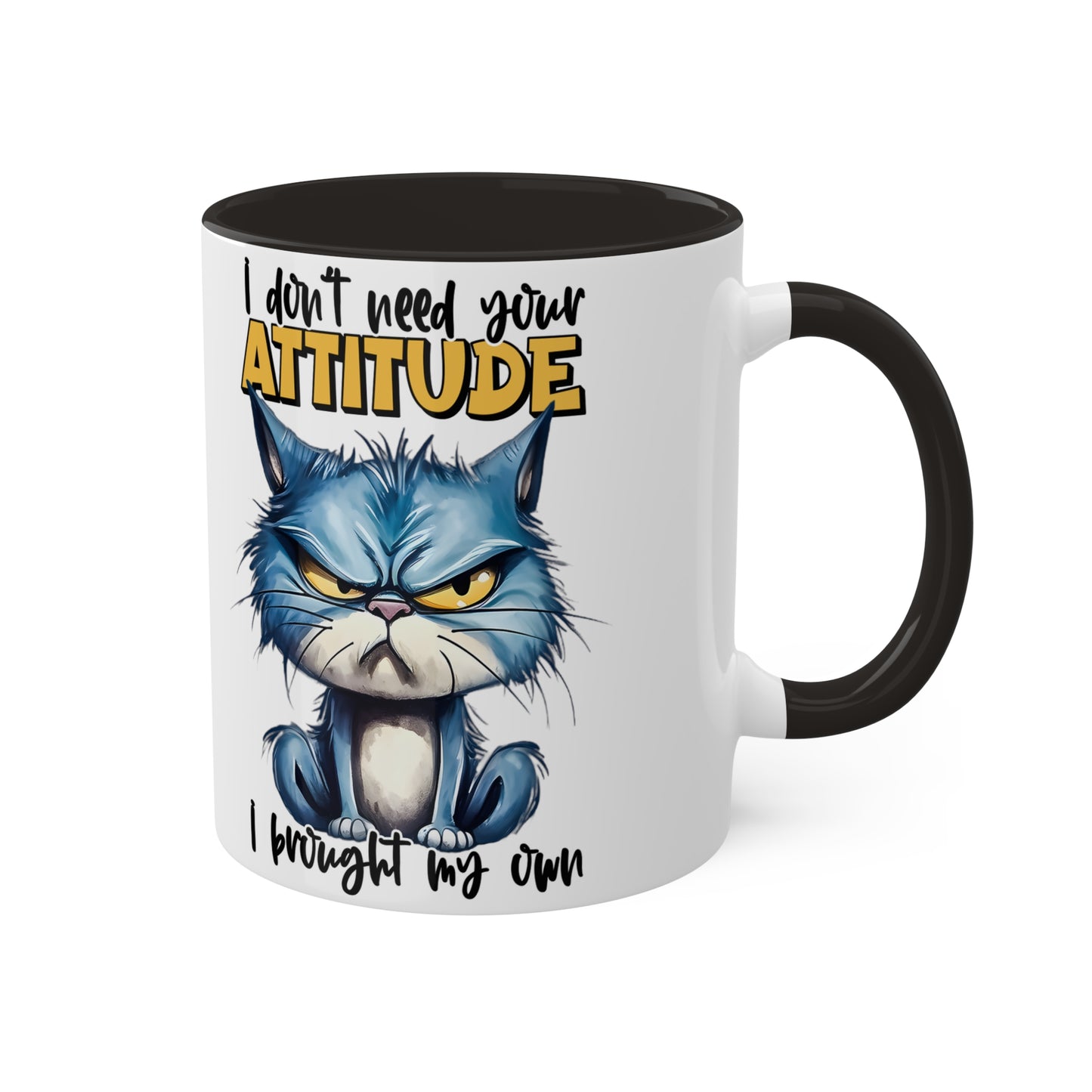 Cat Attitude, Funny Designs Colorful Mugs, 11oz