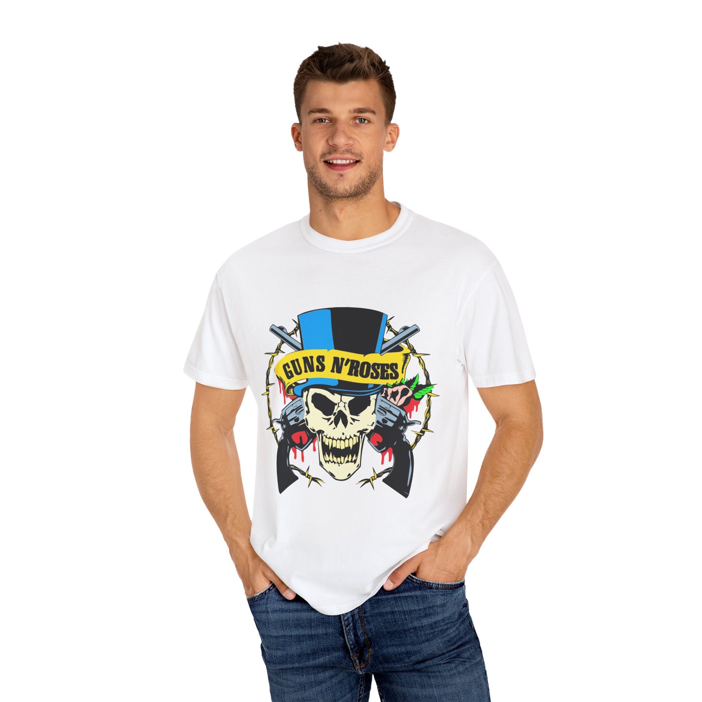 Guns and Roses Unisex Garment-Dyed T-shirt