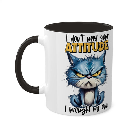 Cat Attitude, Funny Designs Colorful Mugs, 11oz