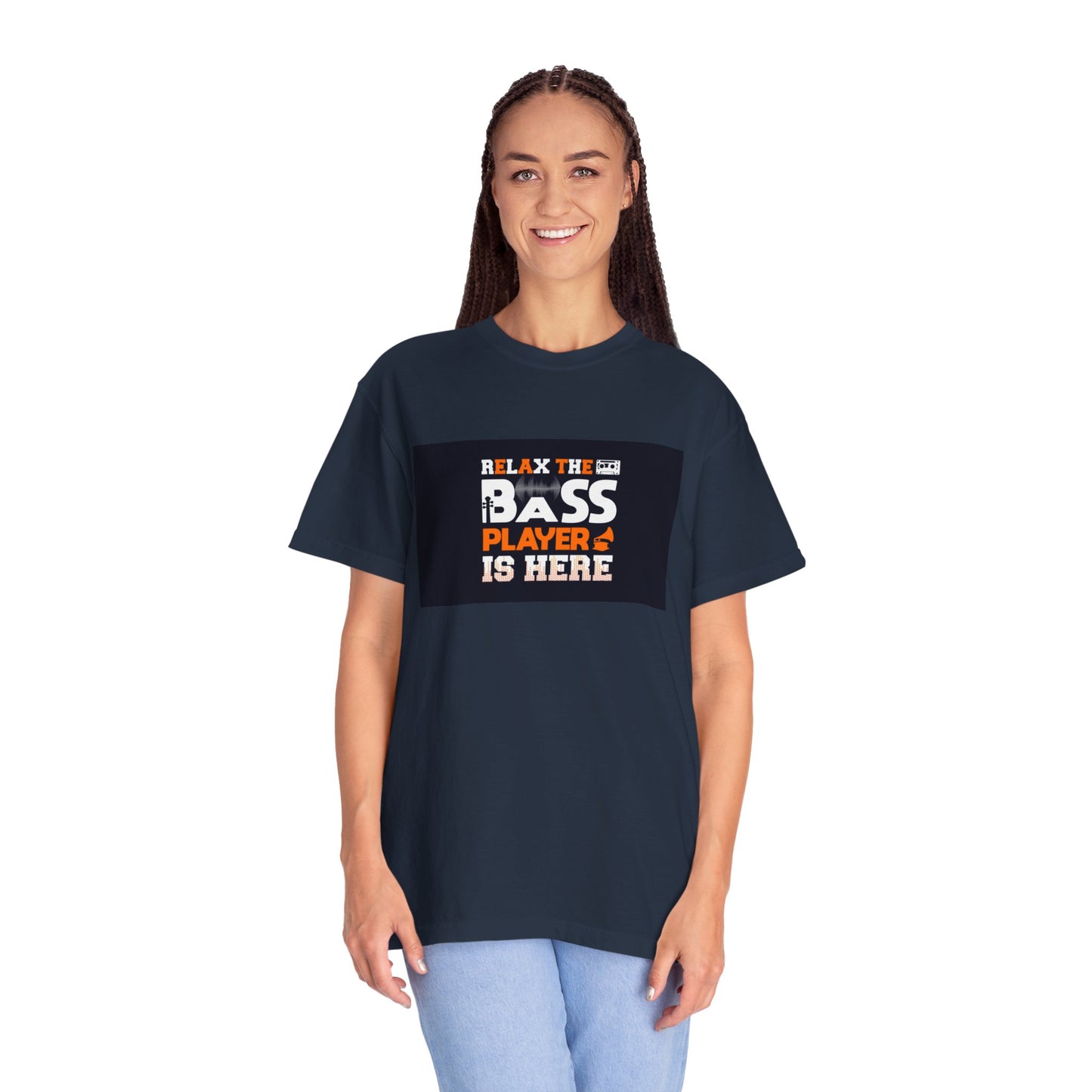 Bass player is here Unisex Garment-Dyed T-shirt