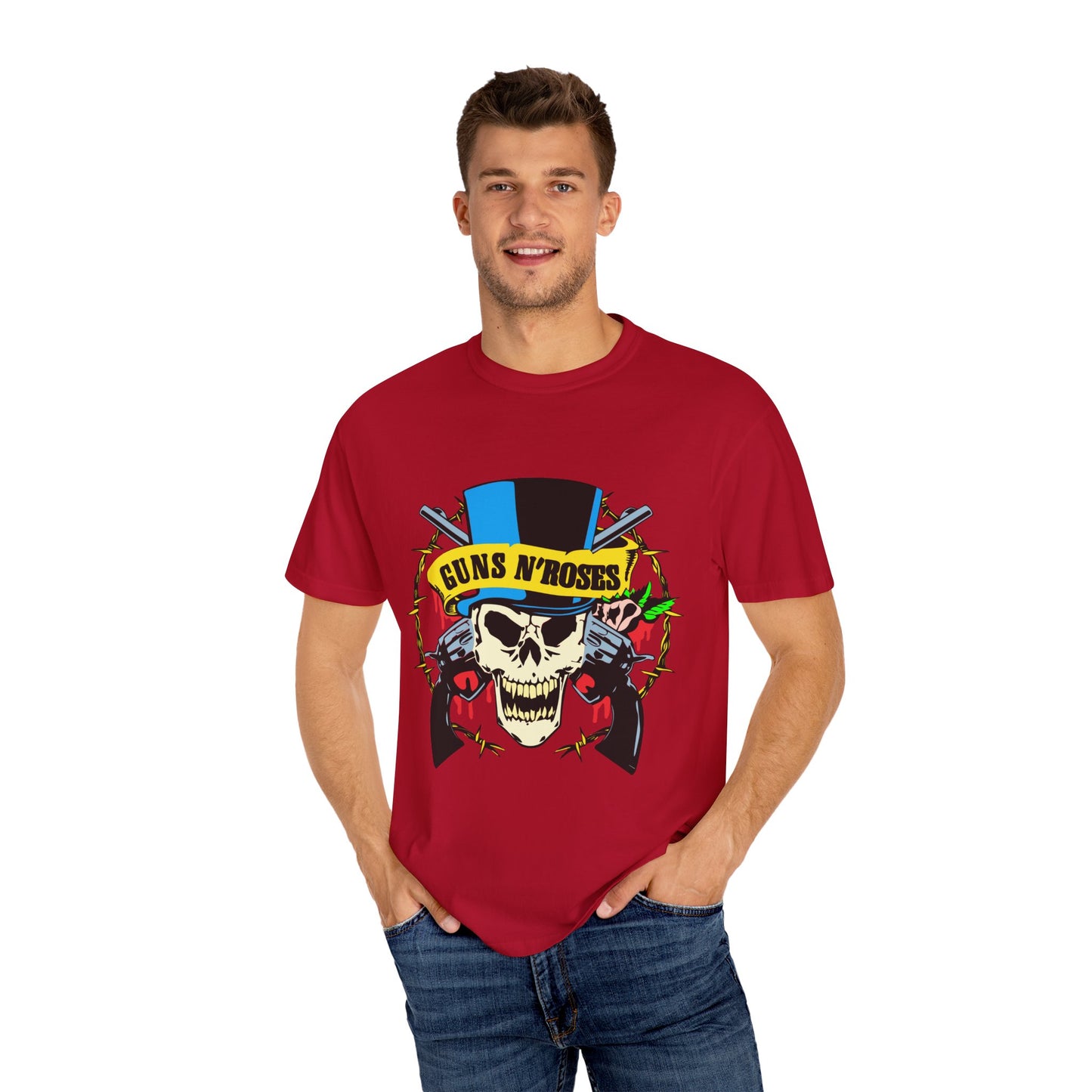 Guns and Roses Unisex Garment-Dyed T-shirt