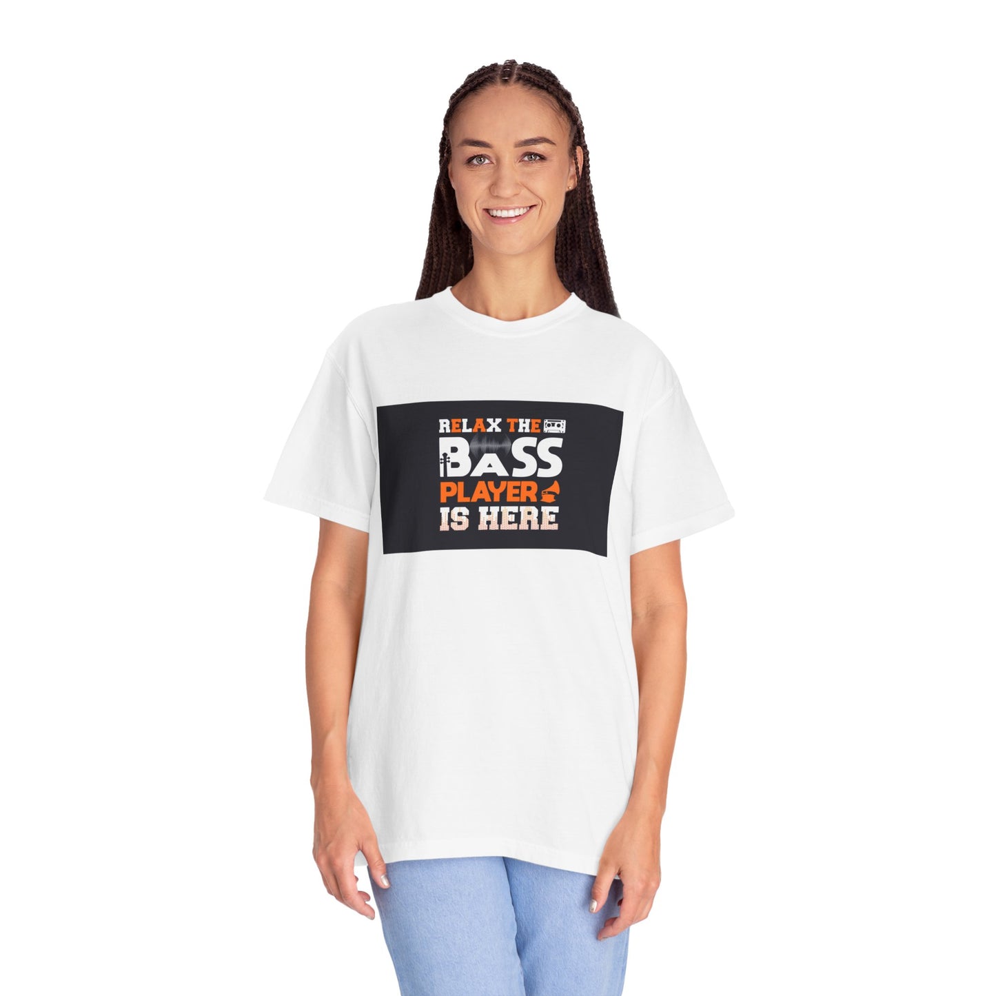 Bass player is here Unisex Garment-Dyed T-shirt