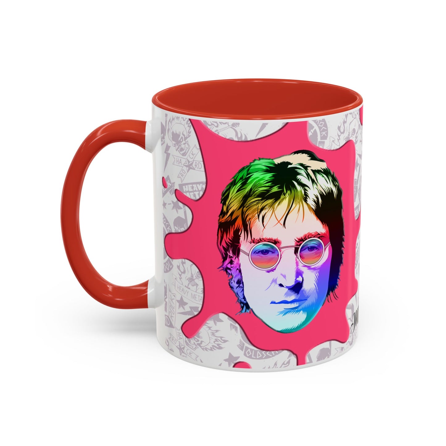 Jhon Lennon Accent Coffee Mug, 11oz