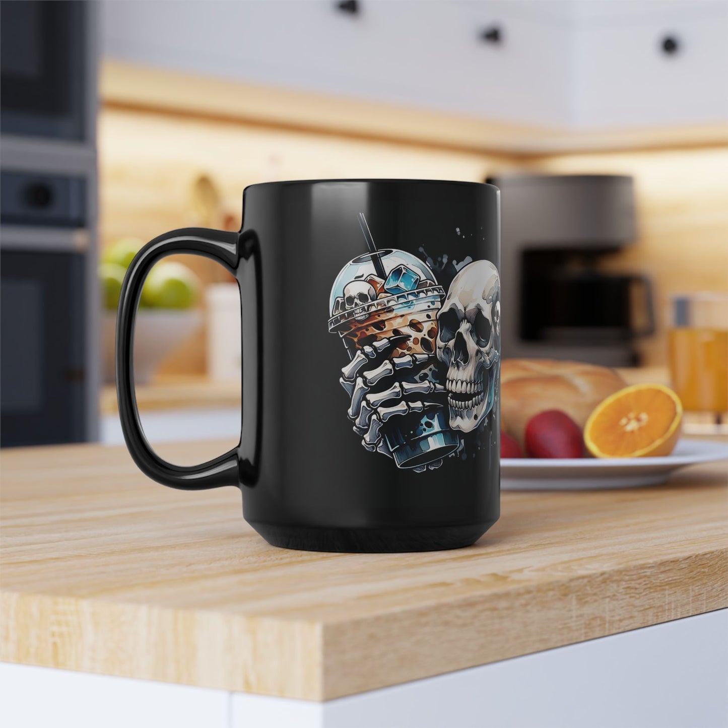 Halloween Skull Black Mug (11oz, 15oz)