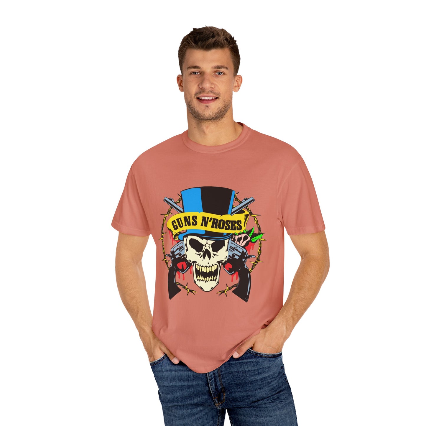 Guns and Roses Unisex Garment-Dyed T-shirt