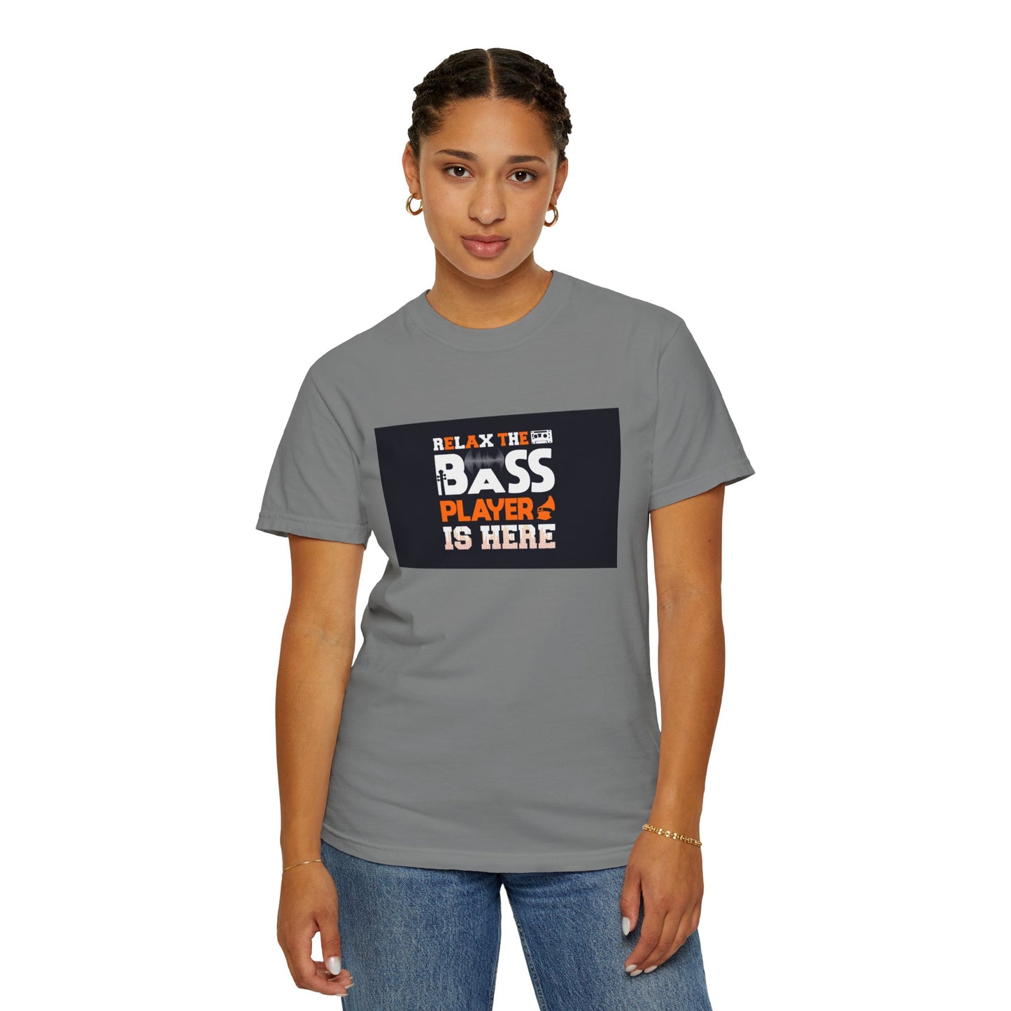 Bass player is here Unisex Garment-Dyed T-shirt