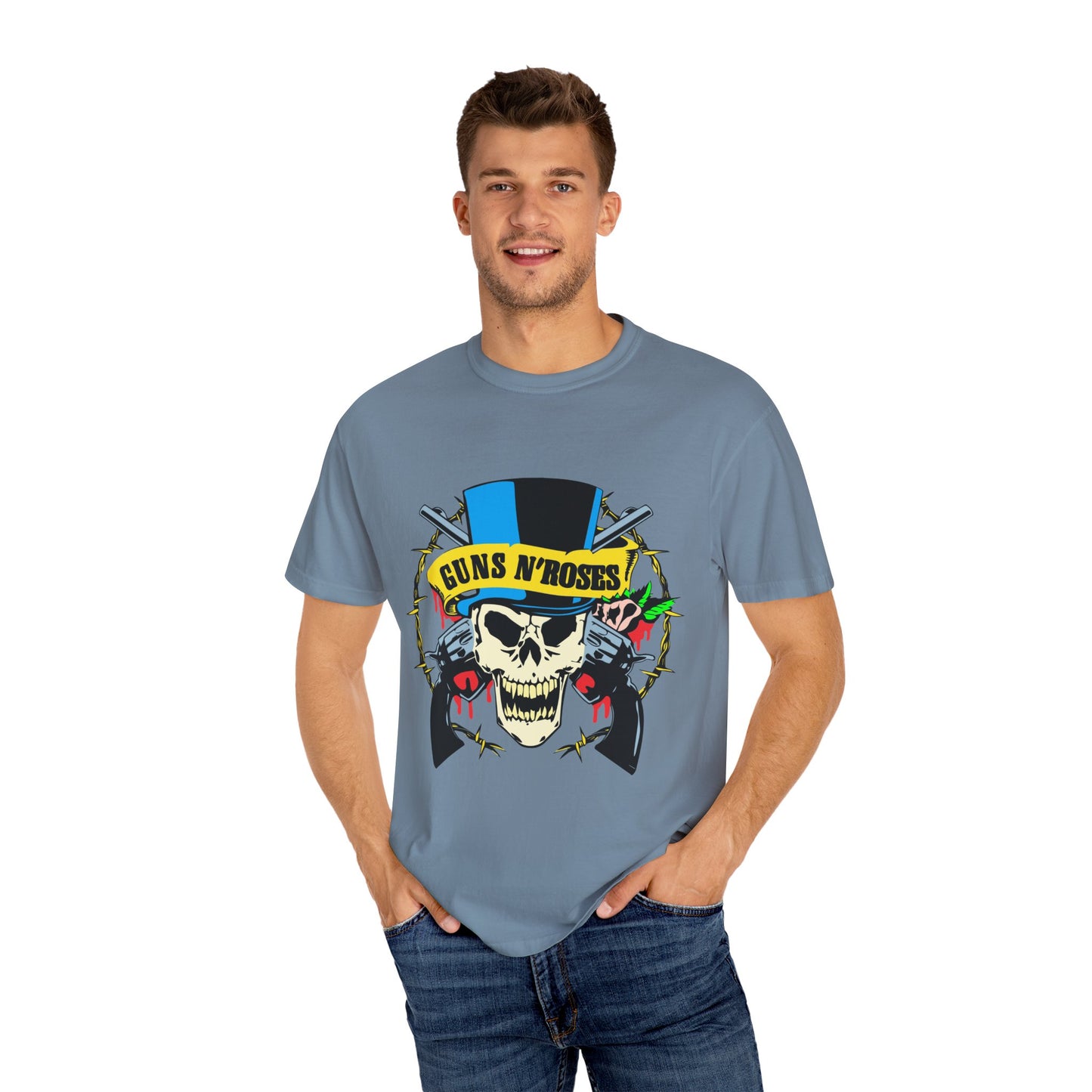 Guns and Roses Unisex Garment-Dyed T-shirt