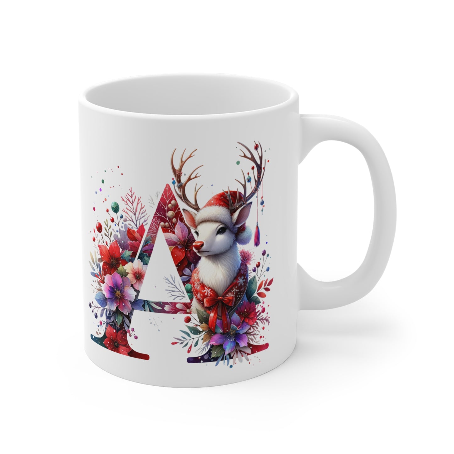 Merry Christmas Letter A Mug 11oz