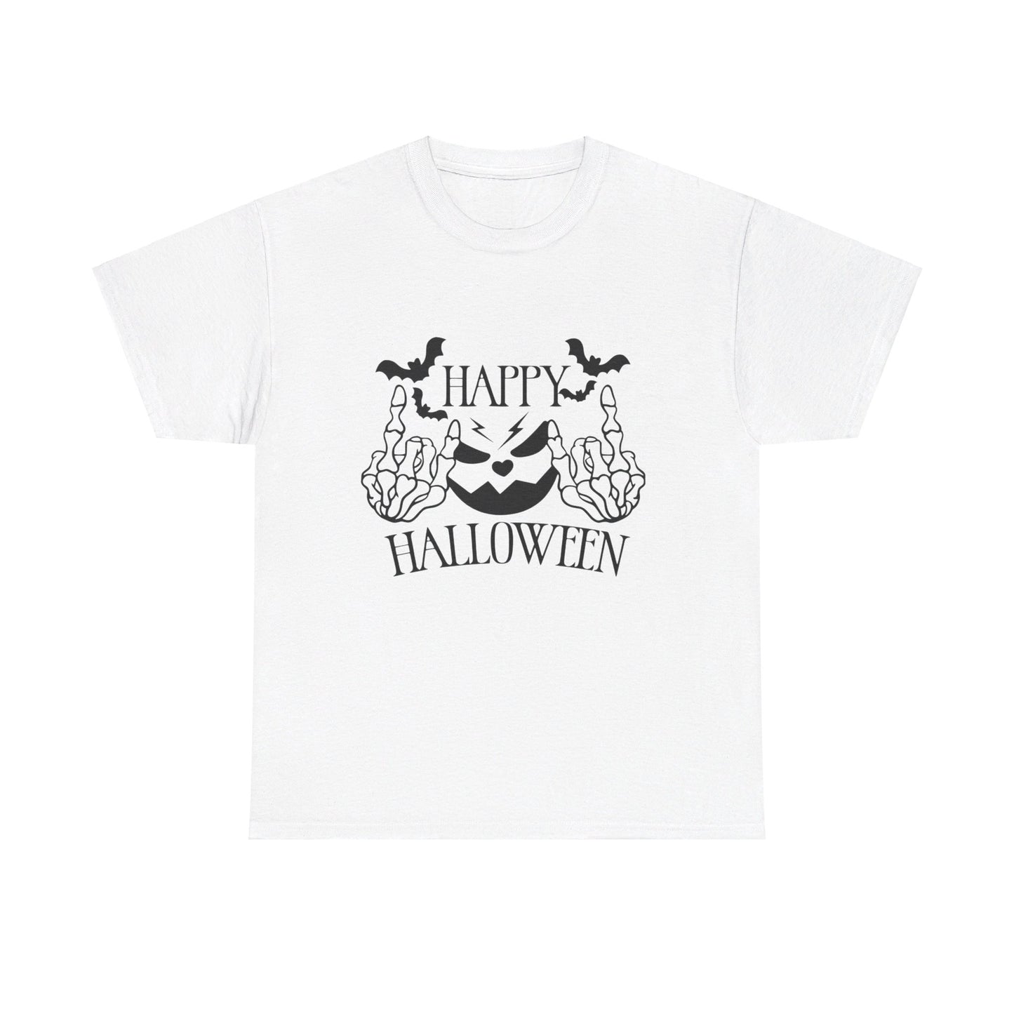 Happy Halloween White Unisex Heavy Cotton Tee