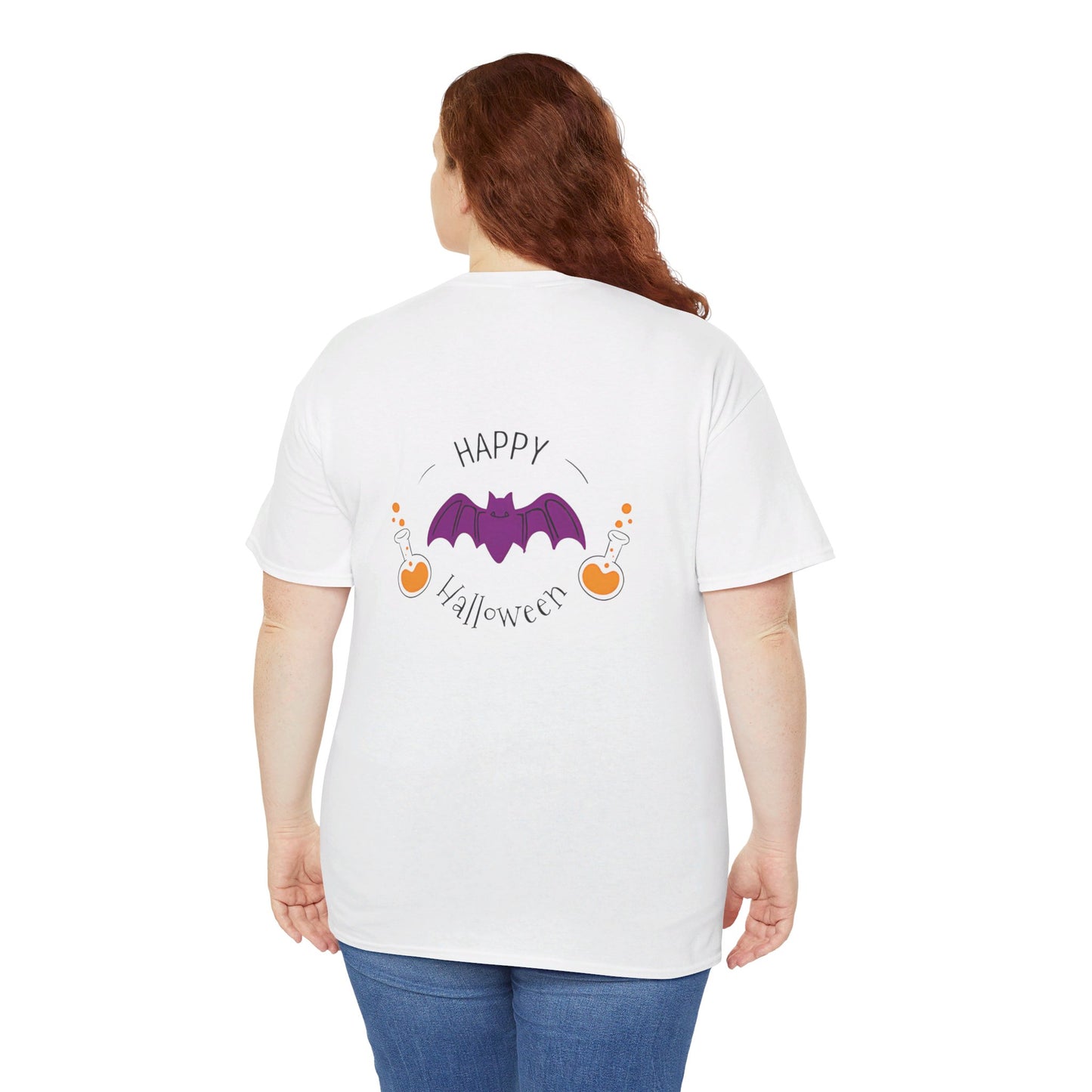 Happy Halloween Girls Unisex Heavy Cotton Tee