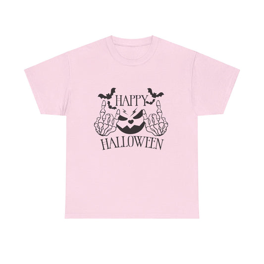 Happy Halloween White Unisex Heavy Cotton Tee