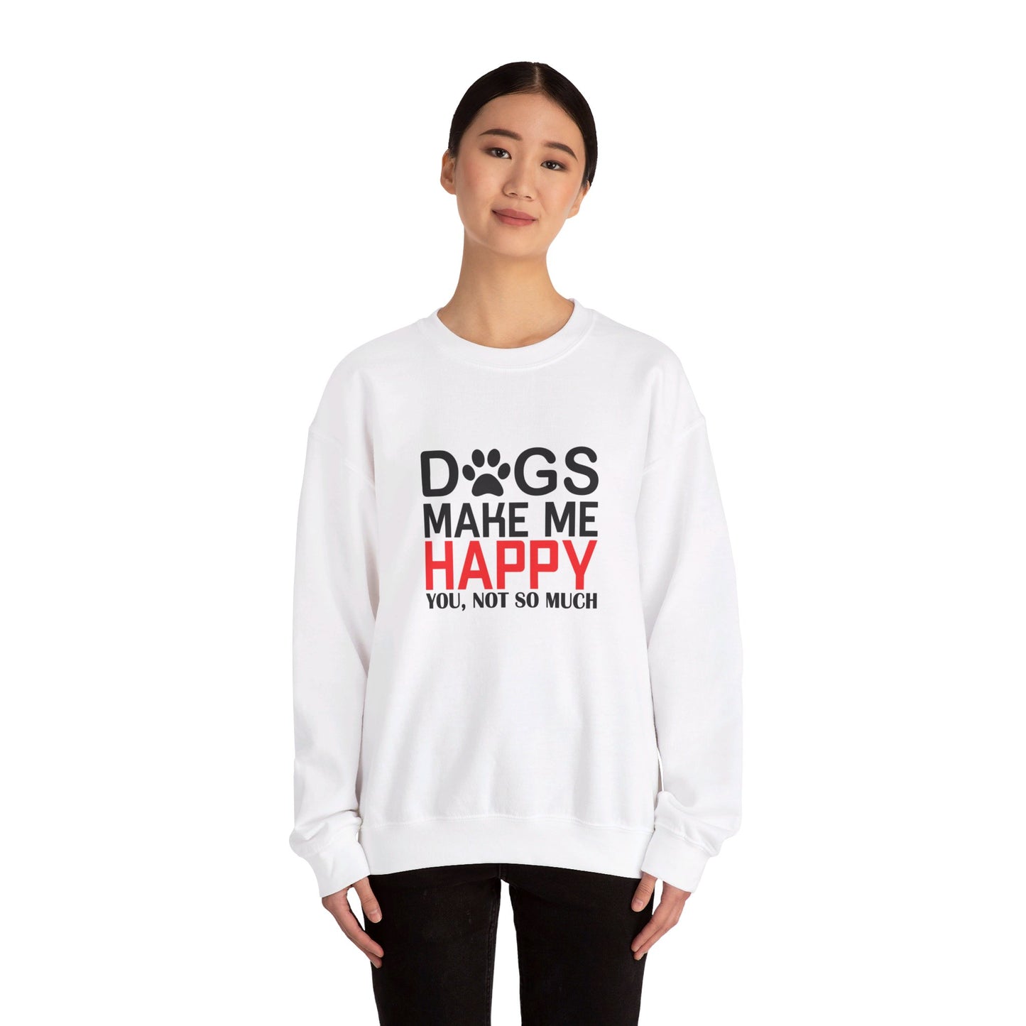 Dogs make me Happy Unisex Heavy Blend™ Crewneck Sweatshirt