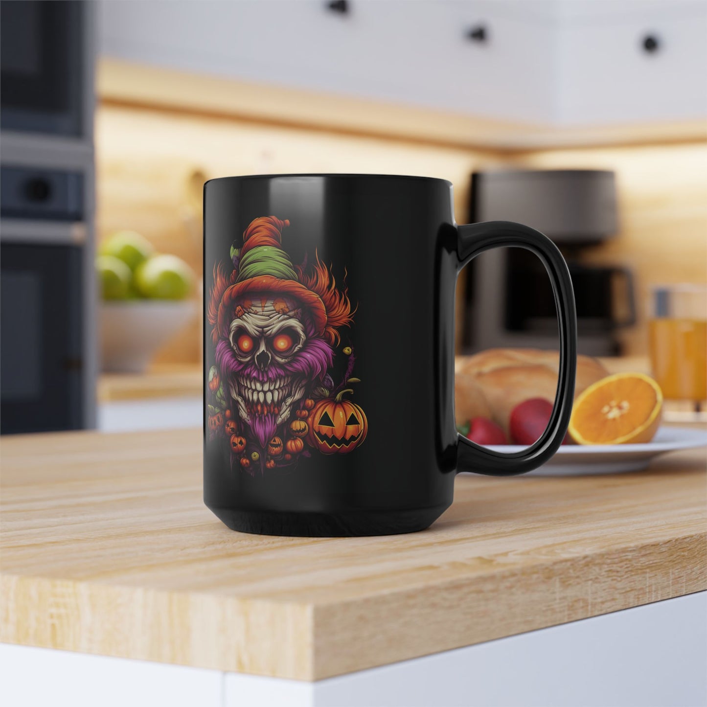 Halloween Skull Black Mug (11oz, 15oz)