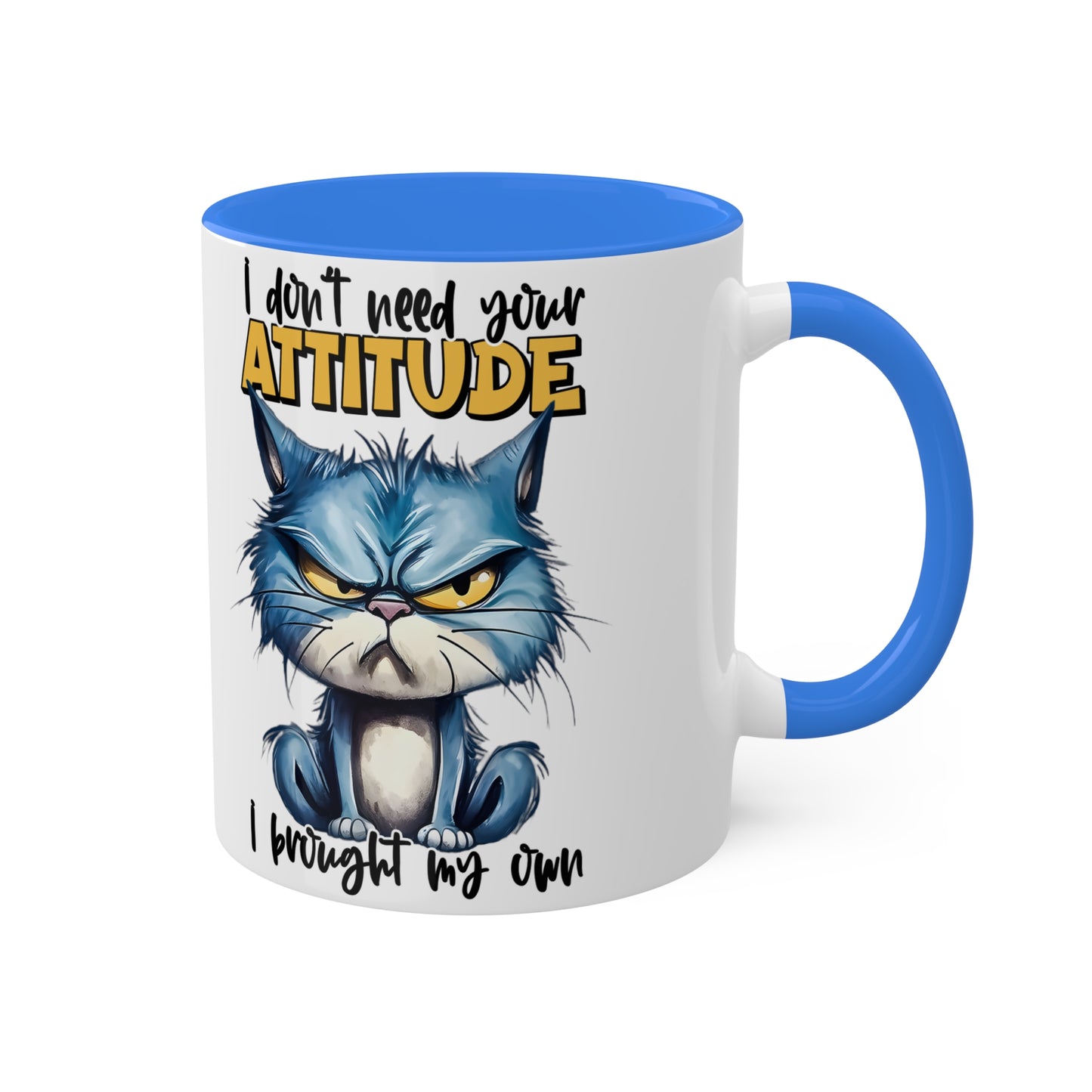 Cat Attitude, Funny Designs Colorful Mugs, 11oz