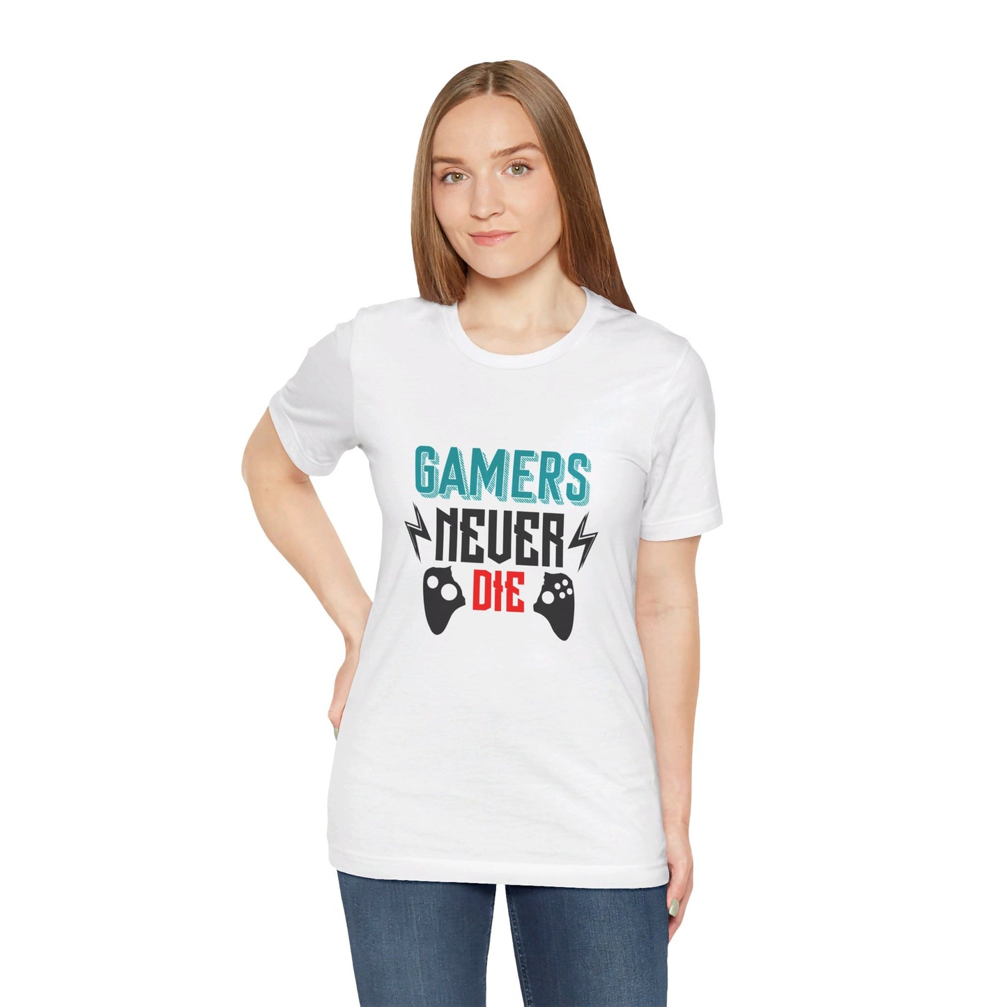 Gamers never die Unisex Jersey Short Sleeve Tee Colors