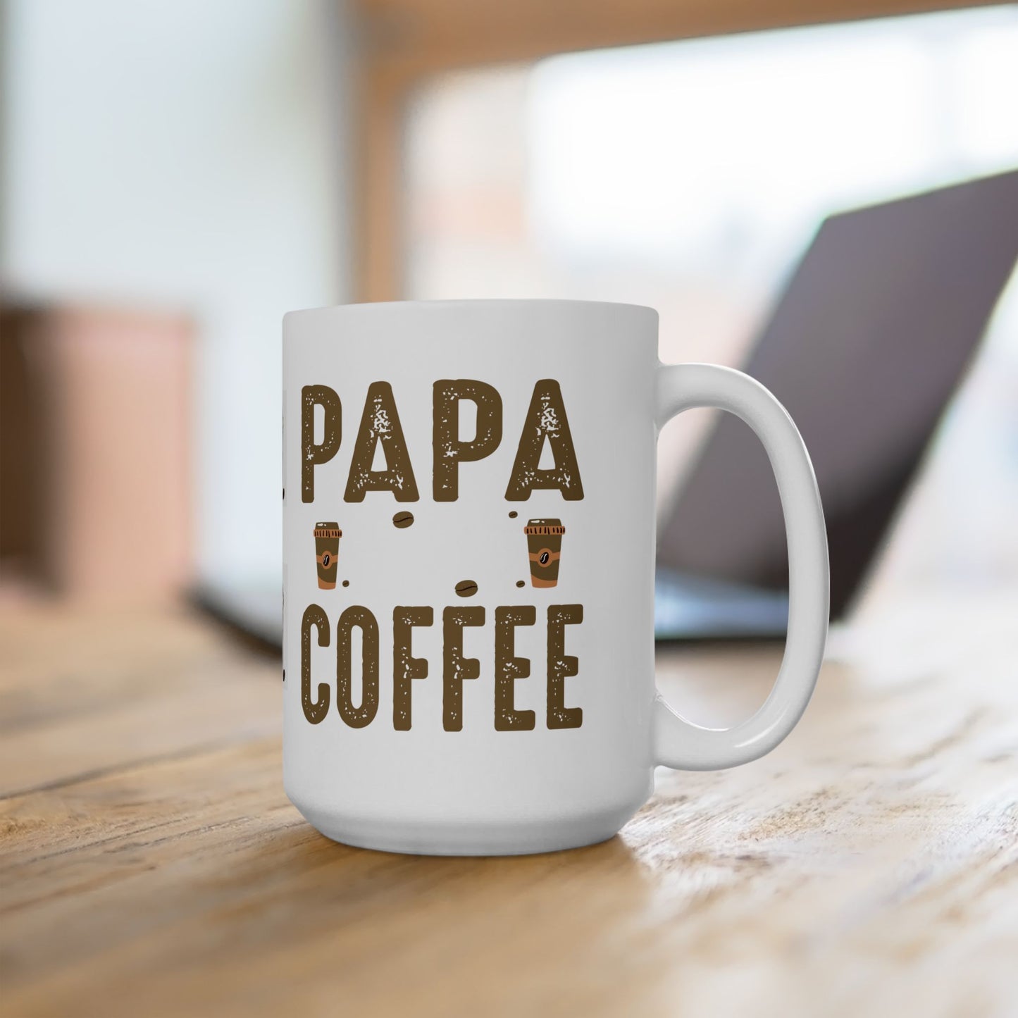 Papa Coffee Ceramic Mug, (11oz, 15oz)