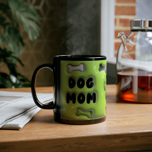 Dog Mom Black Mug (11oz, 15oz)