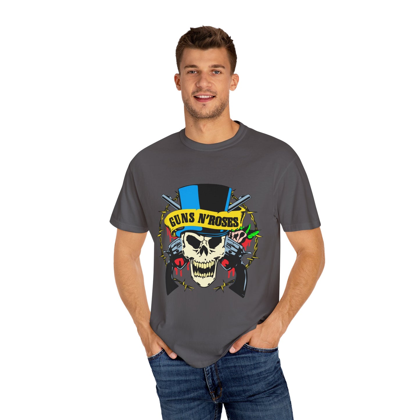 Guns and Roses Unisex Garment-Dyed T-shirt