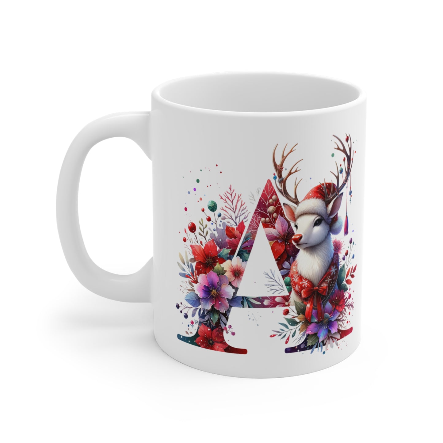 Merry Christmas Letter A Mug 11oz