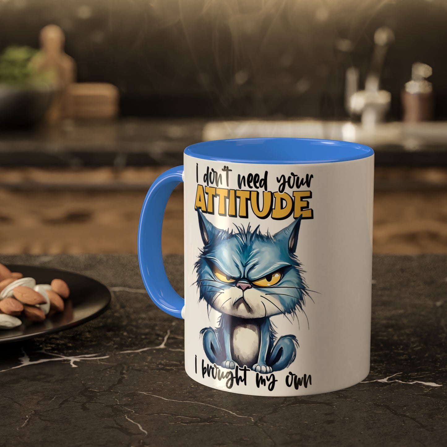 Cat Attitude, Funny Designs Colorful Mugs, 11oz