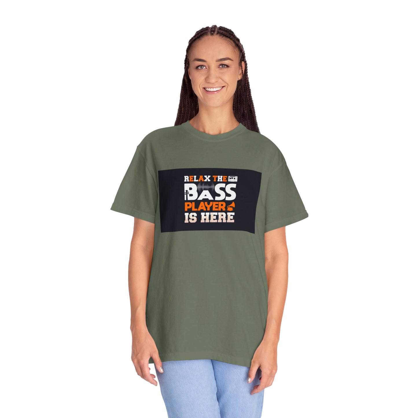 Bass player is here Unisex Garment-Dyed T-shirt