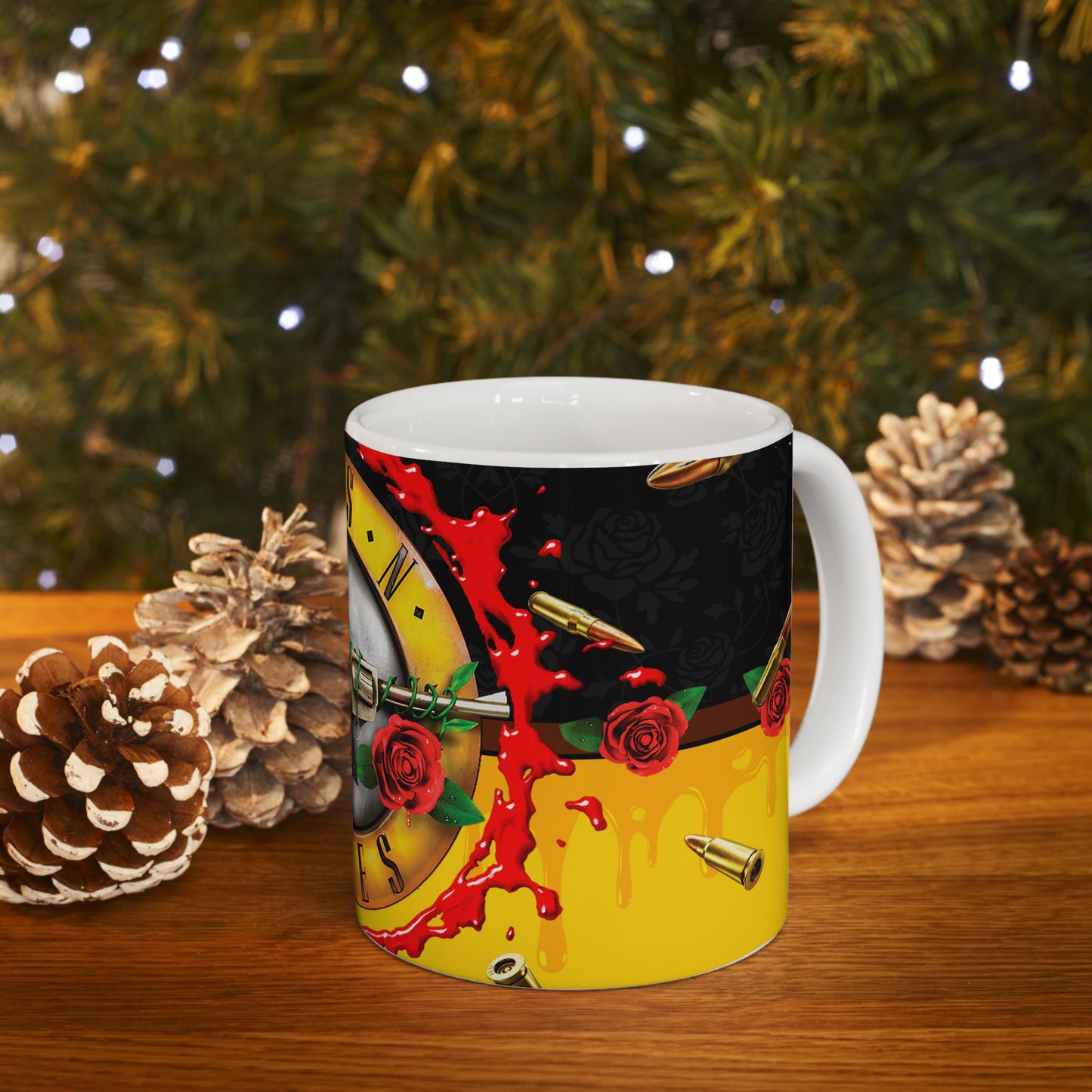 Guns and Roses Ceramic Mug, 11oz