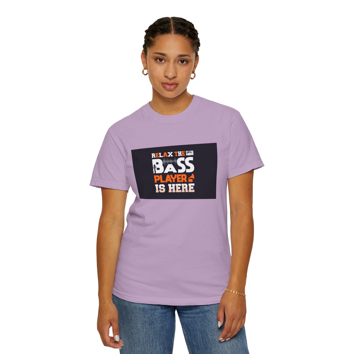 Bass player is here Unisex Garment-Dyed T-shirt