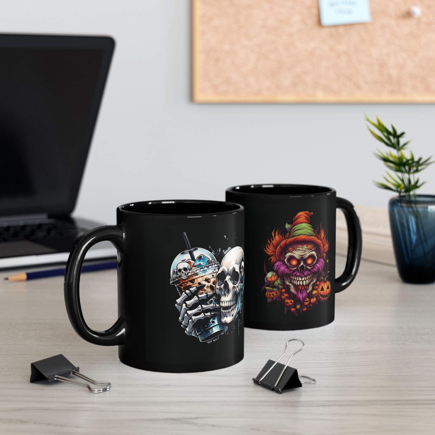 Halloween Skull Black Mug (11oz, 15oz)