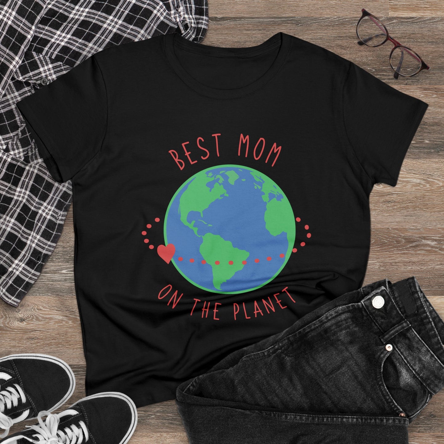 Best mom on the planet Women's Midweight Cotton Tee