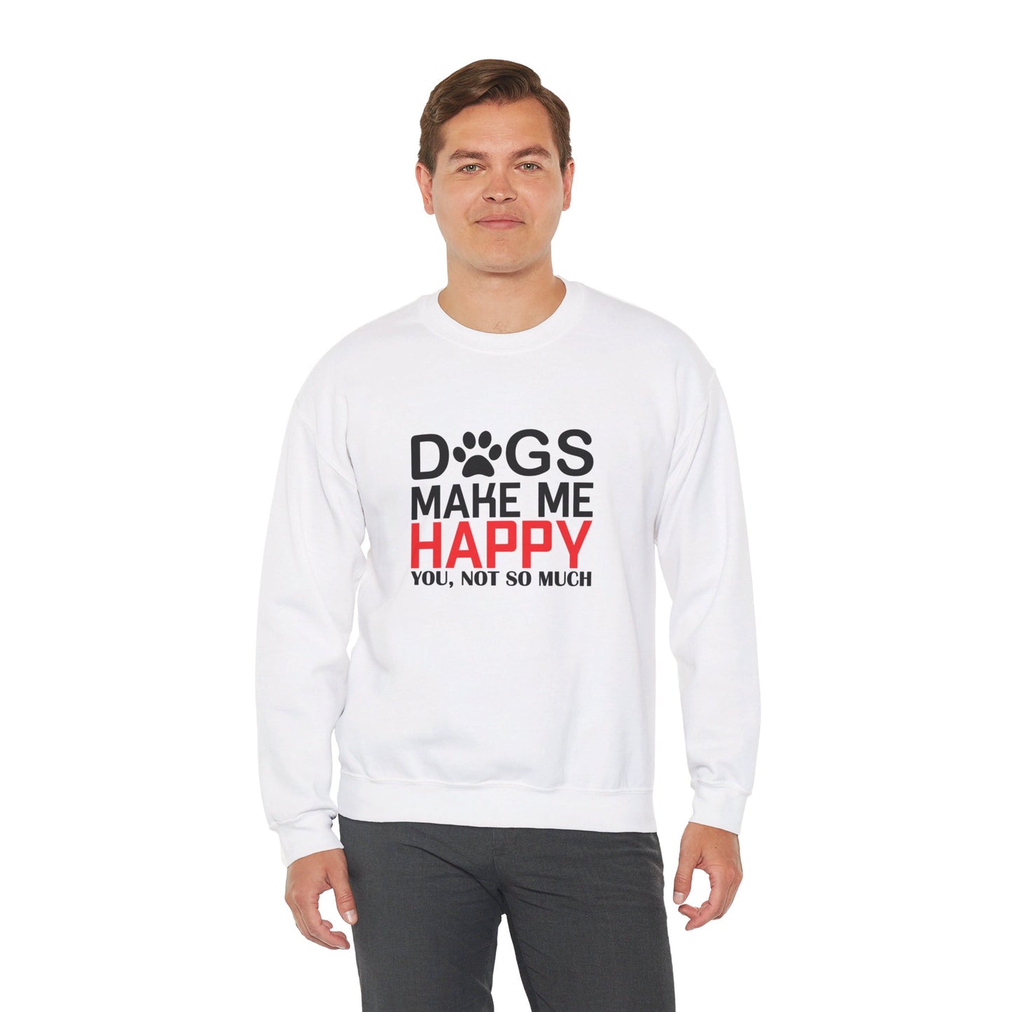 Dogs make me Happy Unisex Heavy Blend™ Crewneck Sweatshirt