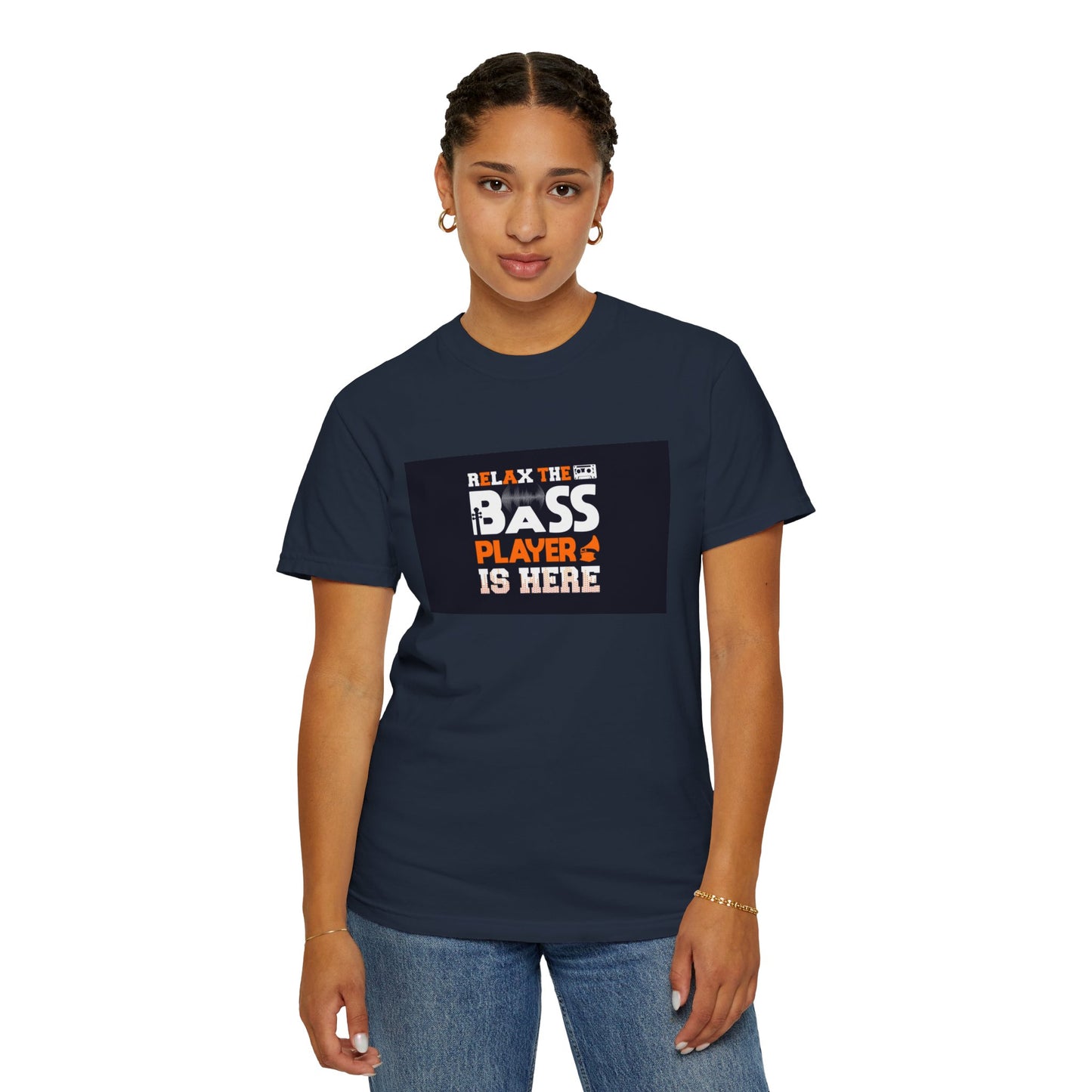 Bass player is here Unisex Garment-Dyed T-shirt