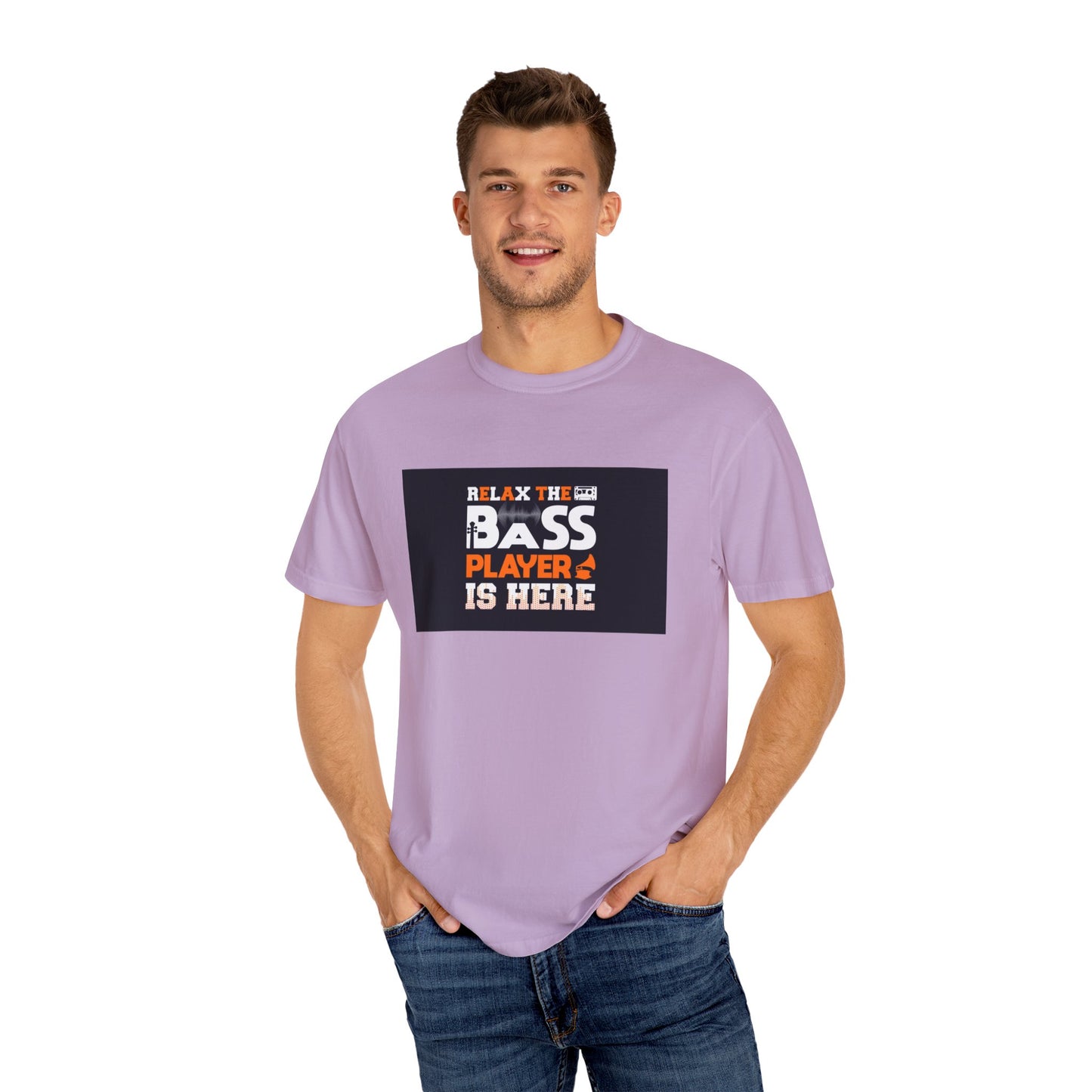 Bass player is here Unisex Garment-Dyed T-shirt