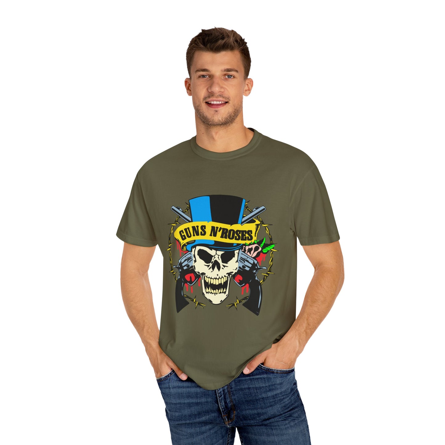 Guns and Roses Unisex Garment-Dyed T-shirt